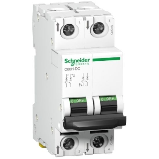 Disjoncteur C60H-DC 1P 4A Courbe C 250Vdc – Protection Circuit Courant Continu, Coupure 20 KA, Pour Applications DC - 13