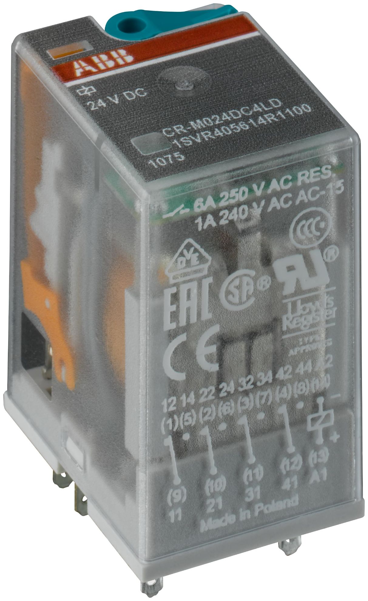 Ảnh của Rờ Le Kiếng Có Đèn 110VDC 6A 4C/O (CR-M110DC4L)