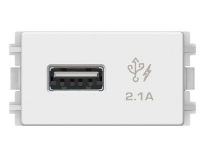 Ảnh của 8431USB_WE - Hạt Ổ Cắm USB 1 Port 2.1A Màu Trắng