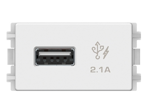 Ảnh của Hạt Ổ Cắm USB 1 Port 2.1A Màu Trắng