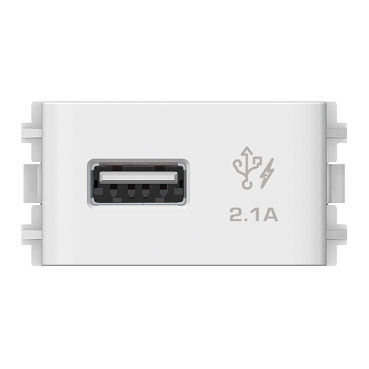 Ảnh của 3031USB_WE - Hạt Ổ Cắm USB 1Port 2.1A Size S Màu Trắng