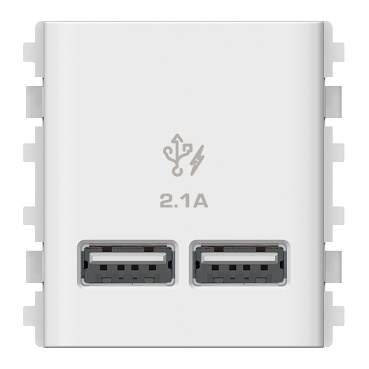 Ảnh của 3032USB_WE - Hạt Ổ Cắm USB 2 Port 2.1A Màu Trắng