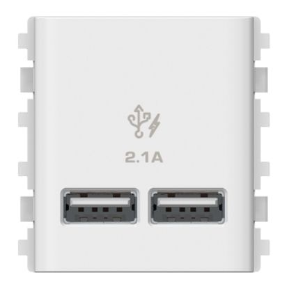 Ảnh của Hạt Ổ Cắm USB 2 Port 2.1A Màu Trắng