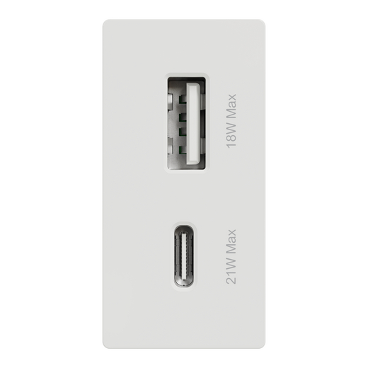 Ảnh của Ổ USB type A + C Schneider M3TS_USB2_WE Màu Trắng