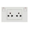 Ảnh của Bộ Ổ Cắm Đôi 3 Chấu Có Công Tắc An Toàn Schneider M3TS_SIS_WE Màu Trắng