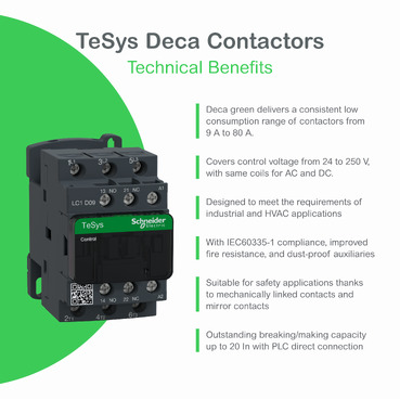 Ảnh của Contactor Schneider LC1D80P7 3P 80A 230VAC