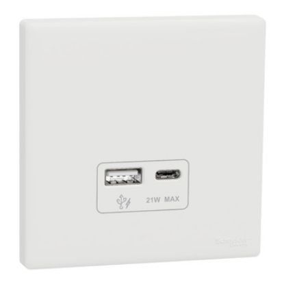 Ảnh của Bộ ổ cắm sạc USB type A+C 21W, có PD + QC3.0